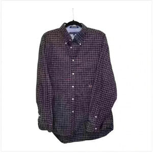 Tommy Hilfiger Men's XL Plaid Long Sleeve Button-Up Shirt Multicolor